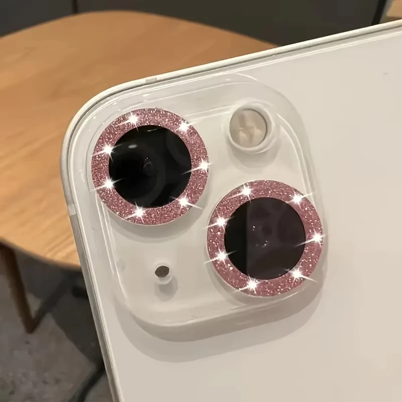 Bling Glitter Tempered Glass Camera Lens Protector