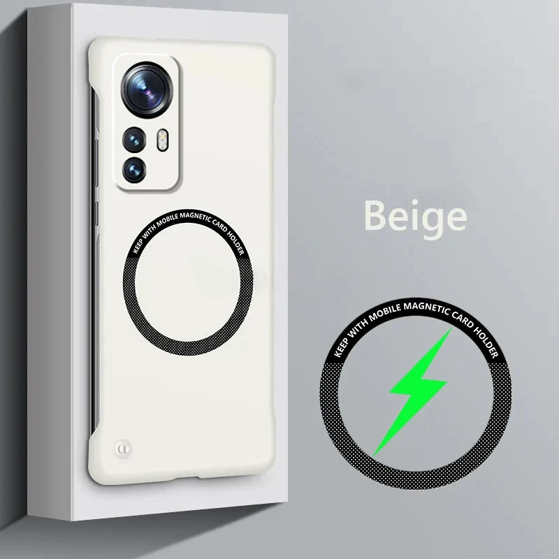 Frameless Magnetic Slim Case with Wireless Charging Compatibility - Hard Back Cover