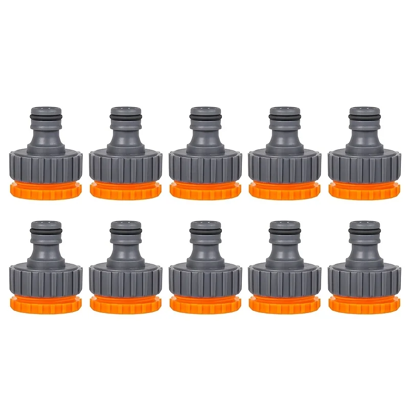 3/5/10-teilige Gewindebohreradapter – 1/2 Zoll und 3/4 Zoll Schnellanschluss-Wasserhahnanschlüsse für Garten-/Bewässerungssysteme