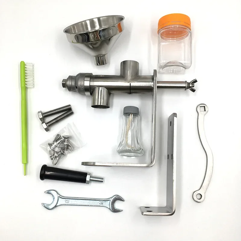 Manual oil press machine for household peanut, nut, seed, sesame, soybean oil press machine made of 304 stainless steel