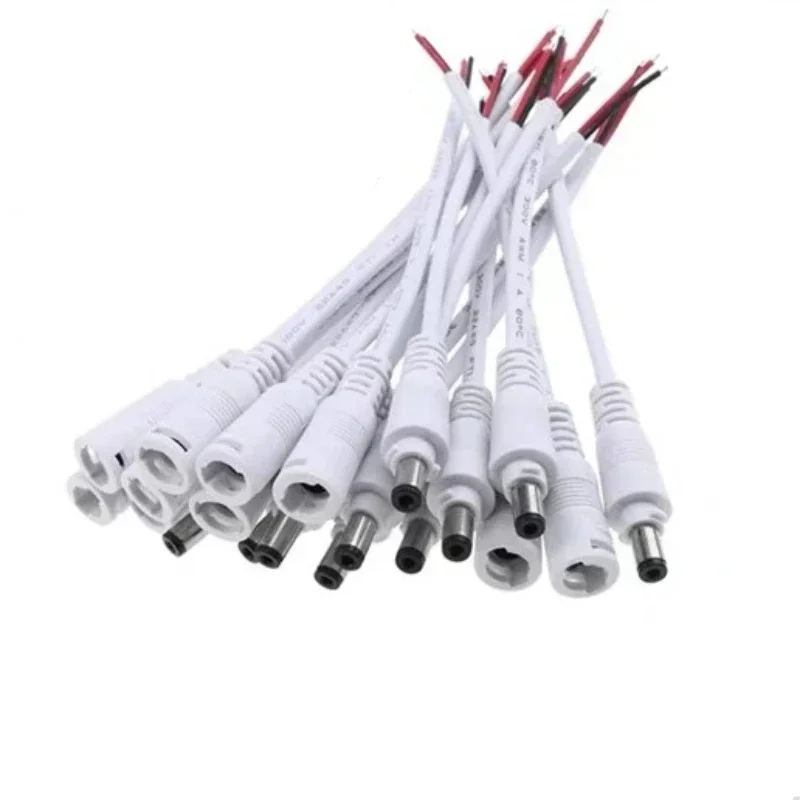 

5pcs 5.5x2.1 Plug DC male or Female Cable Wire Connector For 3528 5050 LED Strip Light The line length is 15cm