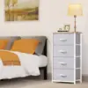 Dresser with 4 Drawers - Fabric Storage Tower, Organizer Unit for Bedroom, Living Room, Hallway, Closets - Sturdy Steel Frame 3