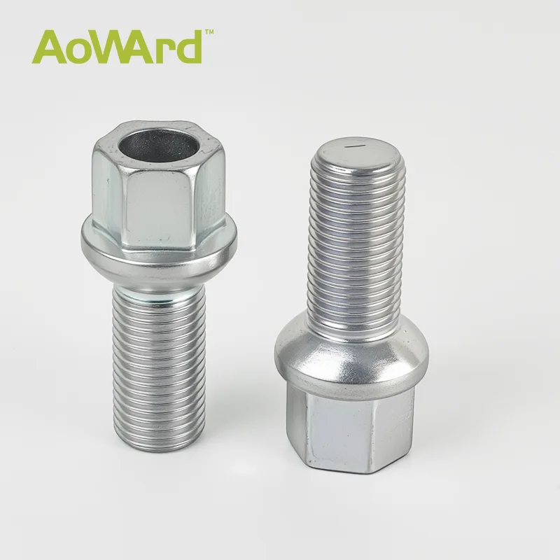 4 PCS Car Wheel Bolts WHT002437 Silver Steel Nuts Tools For VolkswagenCC 2009- Jetta Audi A5 A6 A8 Accessories Truck Parts