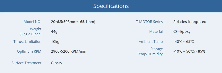 T-MOTOR G20X6.5 G22X7.2 Prop - 2PCS/PAIR Carbon Fiber Propeller For Various Demands 10