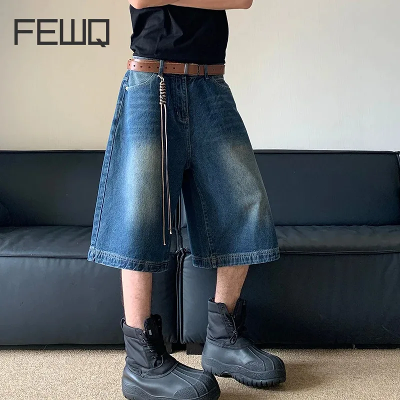 

Женские джинсовые брюки FEWQ, летние тонкие универсальные шорты из денима в американском стиле, свободные модные брюки в Корейском стиле, 24E1023, 2024