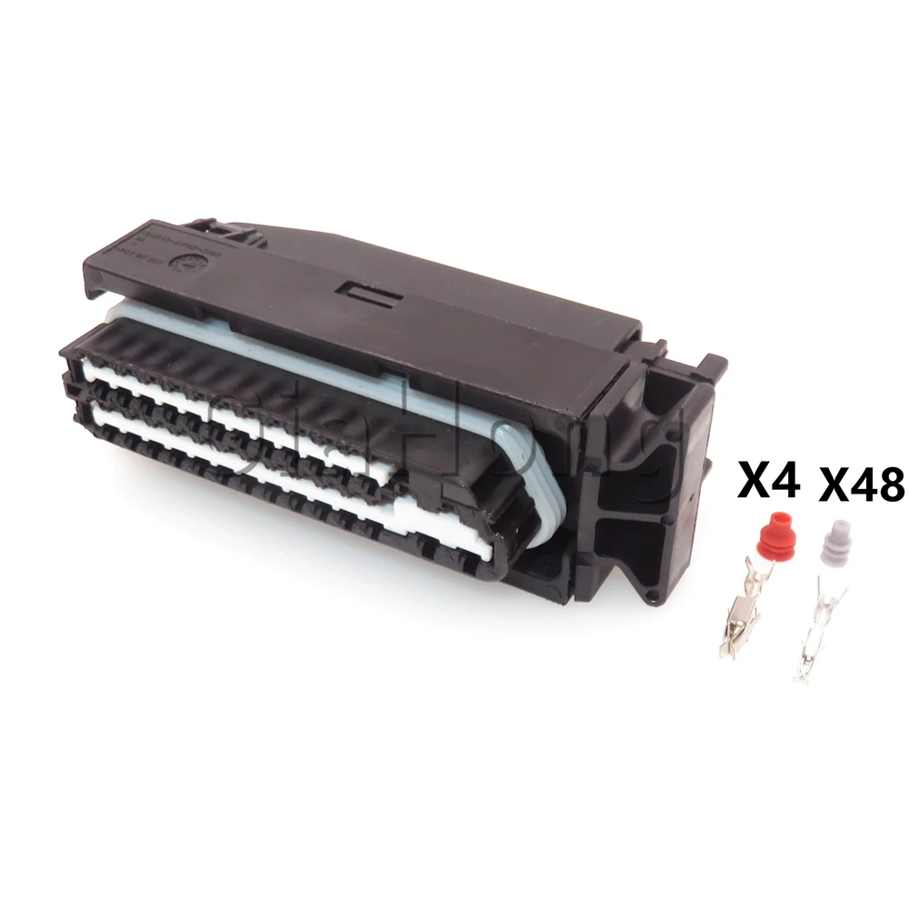 

1 Set 52 Ways Starter Car Parts 1J0906380B 1393450-1 1393450-3 Auto Engine Transmission Wave Box ECU Wire Socket For Audi VW