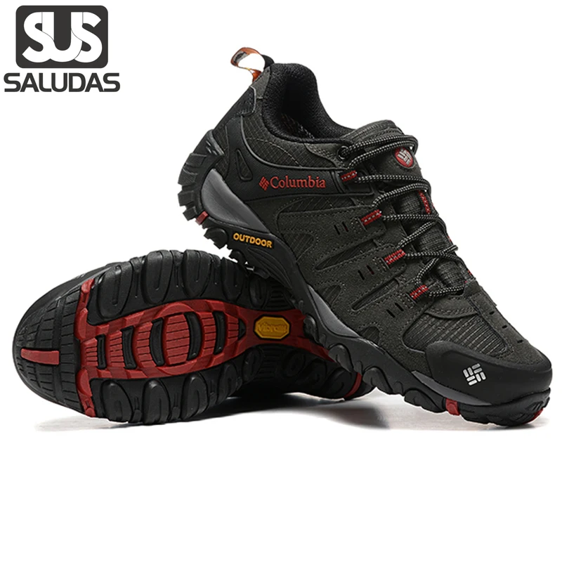 

SALUDAS Man Hiking Shoes Anti-slip Abrasion Resistant Hiking Shoes Low-top Breathable Sneakers Jungle Adventure Walking Footwear