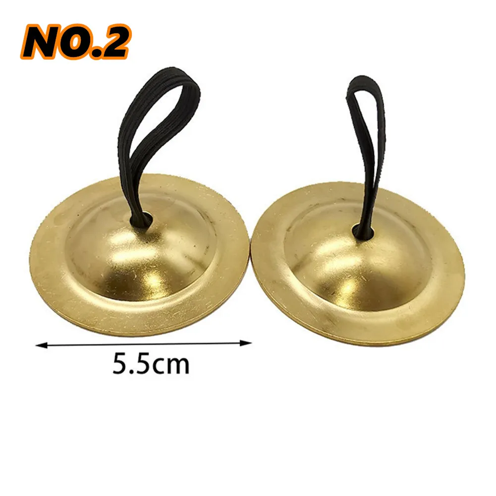 2Pcs Belly Dancing Finger Cymbal Percussion Musical Instrument Fingertip Orff Dance Props Kid Education Finger Cymbal