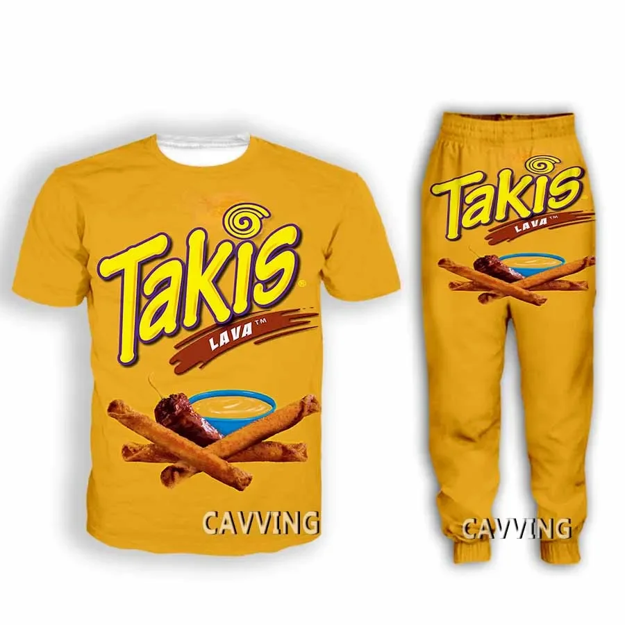 Takis  3D Print Casual T-shirt + Pants Jogging Pants Trousers Suit Clothes Women/ Men's  Sets Suit  Clothes  L2 2