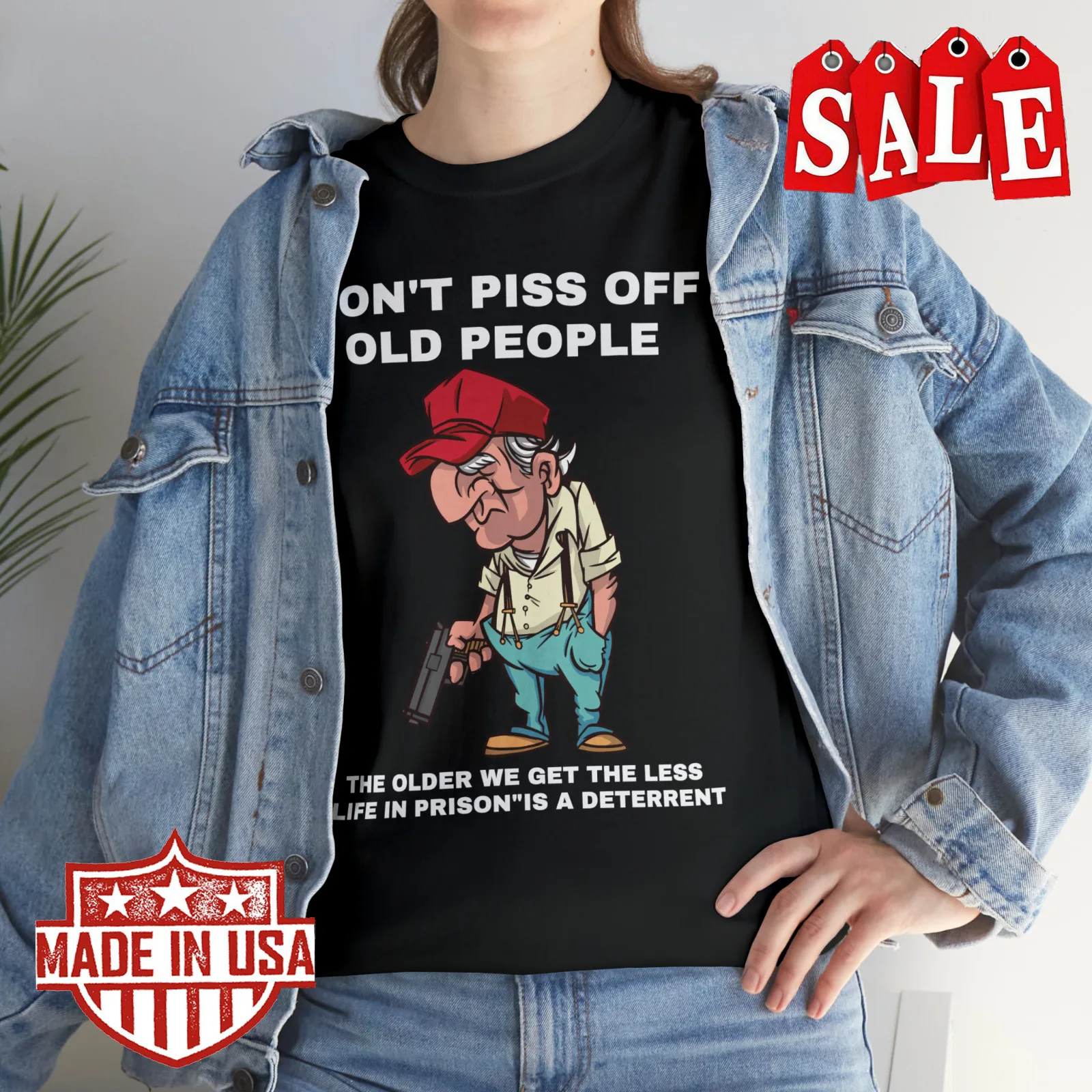 

Don't Piss Off Old People T shirt Father's Day Gift For Grandpa Dad AA5555