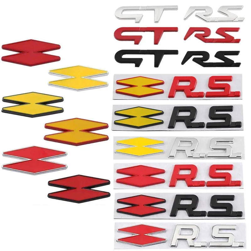 Car Metal Gt Rs Line Sport Badge Emblem Decalcomania Sticker Per Renault Logan Clio Megane Kangoo 1 2 3 4 Captur Kadjar Twingo Duster