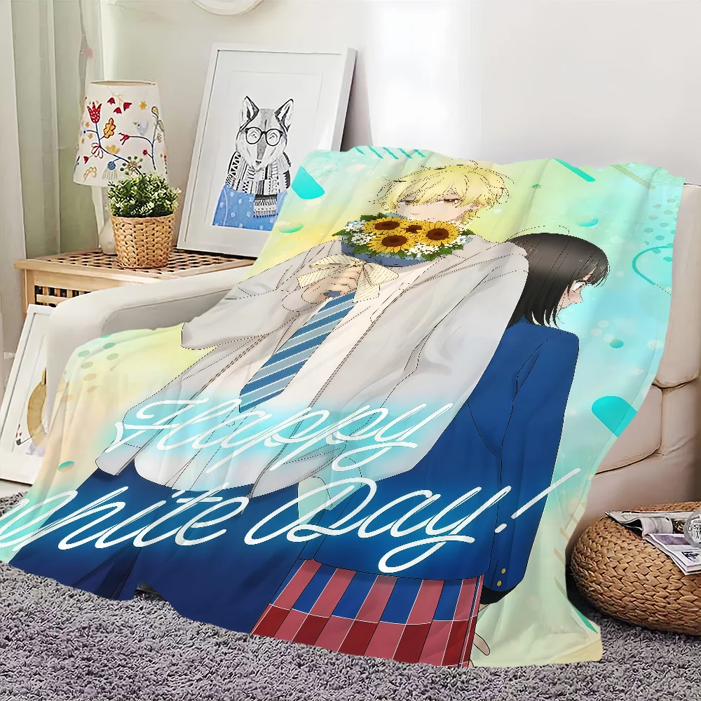 warm anime soft plush blanket honey lemon for comic sofa living room office bedroom soda travel gift single-sided printed 3