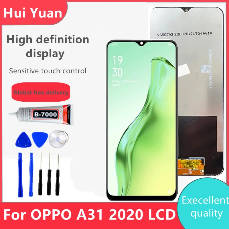 6.5“ Original For OPPO A31 LCD CPH2015, CPH2073, CPH2081, CPH2029, CPH2031 Display Touch Screen Digitizer For OPPO A31 2020 LCD