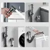 Bidet Toilet Sprayer Set Spray Water Bathroom Handheld Bidet Sprayer Toilet Shower Double Outlet Angle Valve Toilet Accessories 4