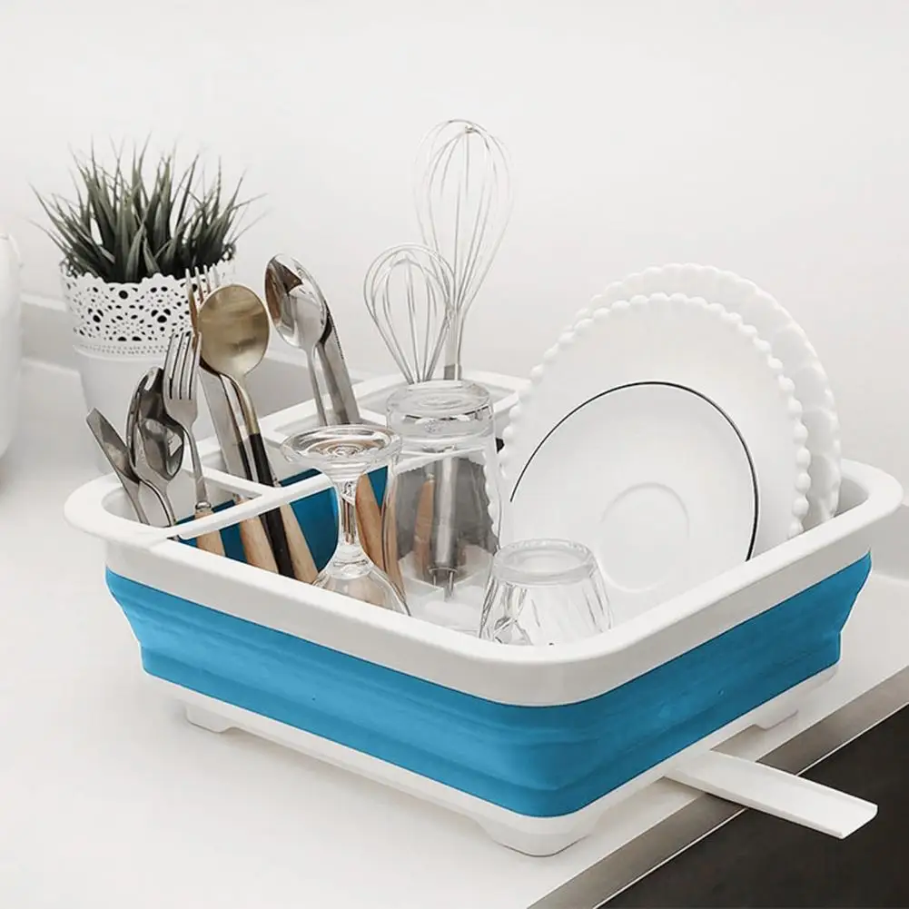 

Drying Rack for Utensils Space-saving Collapsible Dish Drying Rack Utensil Holder for Kitchen Storage Box Portable for Home