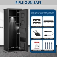 Kavey 7-8 Large Unassembled Gun Safes,Shotgun Rifle Gun Safe with Backlit Keypad,Mute Function, Removable Shelves,Handgun Pocket - Image 5