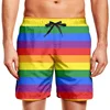 Colorful Rainbow 3D Print Beach Shorts Men Summer Swim Trunks Casual Quick Dry Surf Board Shorts Personality Street Short Pants 2
