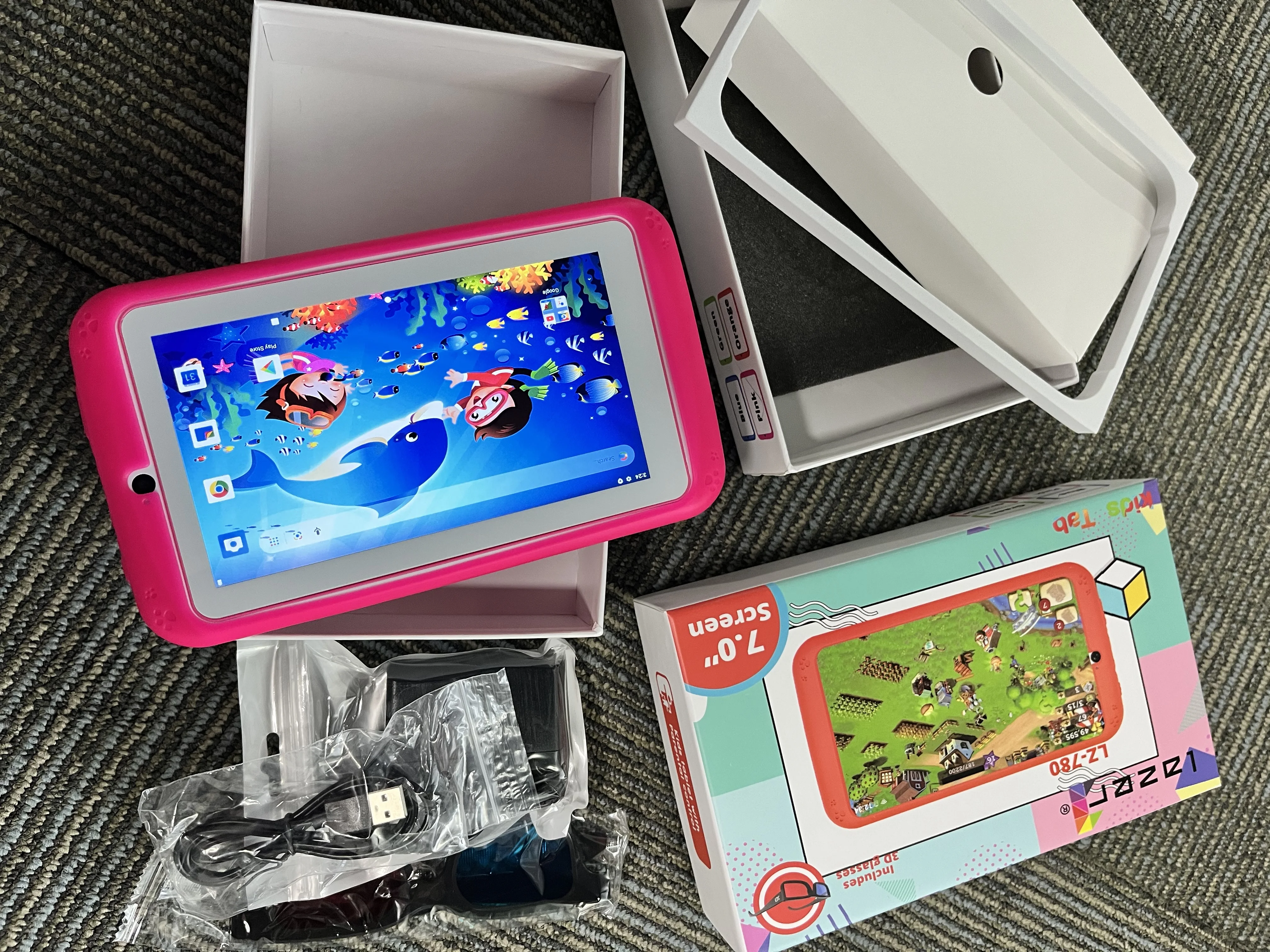 7-INCH E98 Android 10.0 Tablet PC - Kid's Gift, 1GB RAM + 16GB ROM, Silicone Bracket Case, Dual Camera, Quad-Core, WIFI Description Image.This Product Can Be Found With The Tag Names Computer Office, Hot sales, Tablets