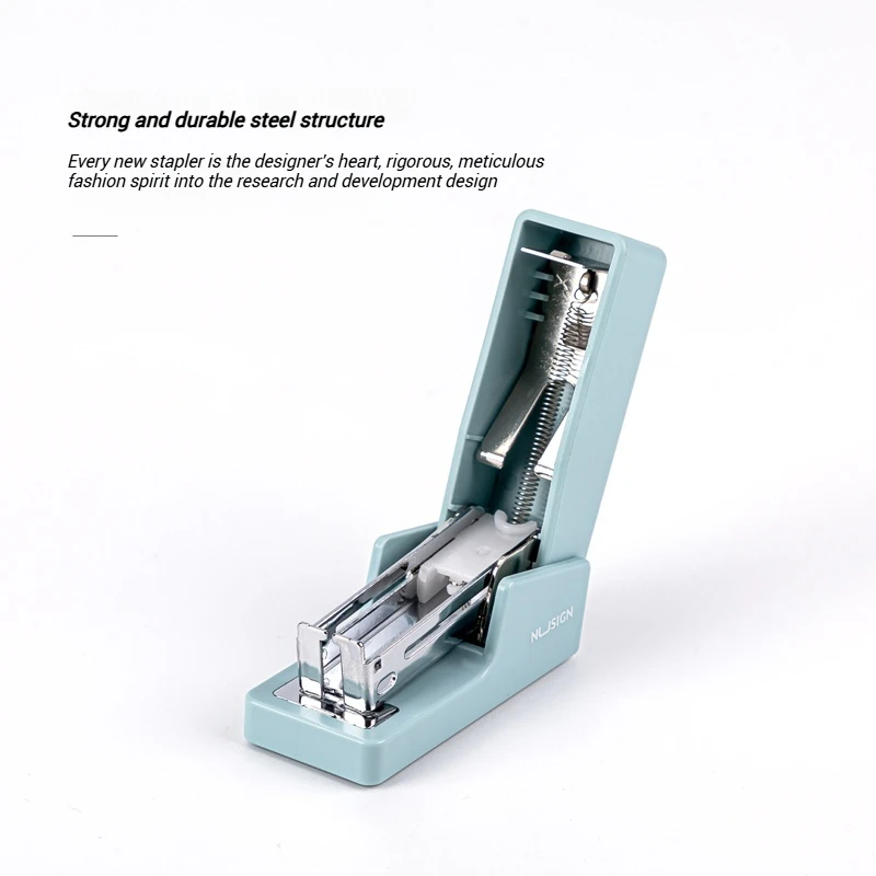 NUSIGN Portable Mini Stapler Set Color Paper Binding Machine Fashion Stationery Office Supplies 24/6 Staples