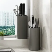 Universal Knife Block, Stainless Steel Universal Knife Holder Block, Modern Kitchen Knife Storage Organizer for Countertop 2