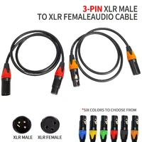 สายไมโครโฟน XLR แบบ 3 พิน ตัวผู้-ตัวเมีย ความยาว 50 ซม. 1 ม. 2 ม. 3 ม. 5 ม. 10 ม. สายสัญญาณเสียงบาลานซ์ สำหรับไมโครโฟน ลำโพง เครื่องขยายเสียง ระบบเสียง PA 1
