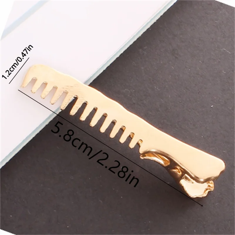 1pc Slip Comb Hairpin Women Headdress Hair Simple Metal Hair Clip Accessories Small Clip Duckbill Hairpin