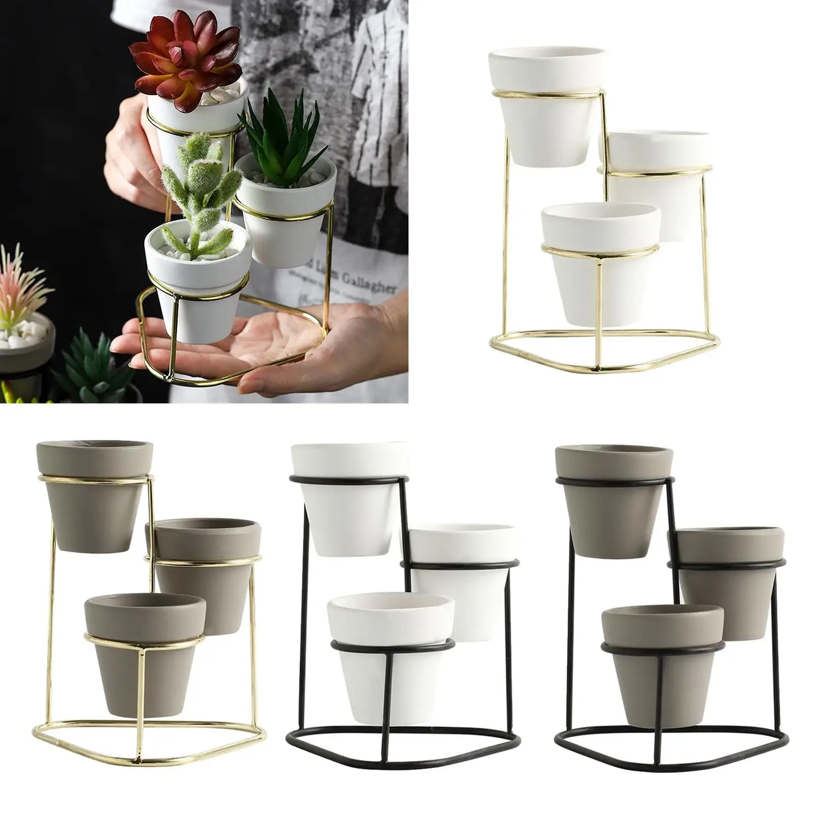 Supporto Per Piante In Legno Stile Moderno | Rattan | Confezione Da 2 O 4 Pezzi | Verticale | Per Interni Ed Esterni