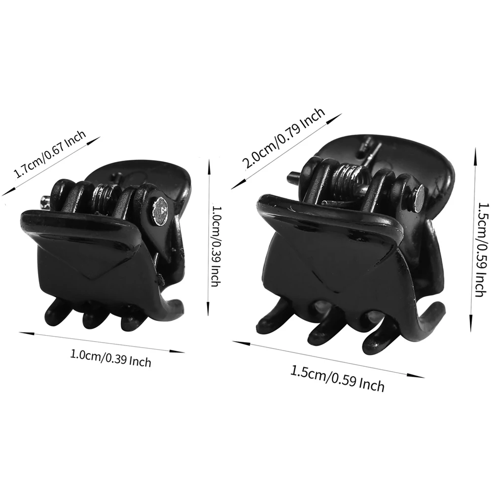 Hair Claw Clips For Women 1.0 1.5cm Plastic Mini Hairpin Barrettes Styling Accessories 10Pcs