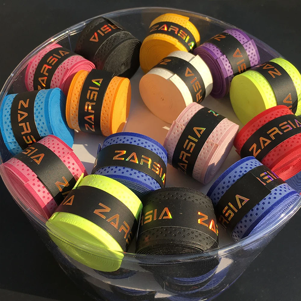 15/6 Pcs Racket Grip Anti Slip Perforated Super Absorbent Tennis Overgrip Badminton Pickleball Squash Training Sweatband racket grips badminton overgrip sweatband grip tape