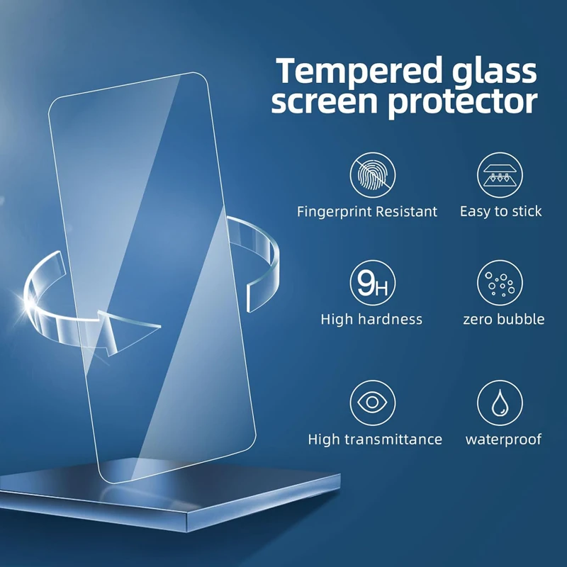 Premium Tempered Glass Screen Protector Film - HD Crystal Clear 9H Hardness