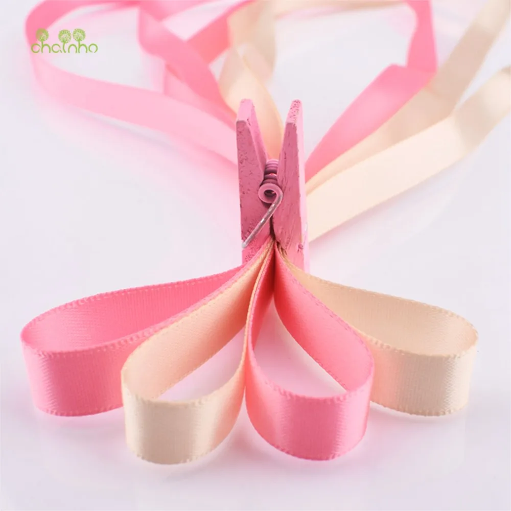 Chainho,Pink Ribbon Set,DIY Handmade Hair Ornament Material,Mix 20 Designs,Gifts Crafts Packing Accessory,1 Yard Per Piece,RB36