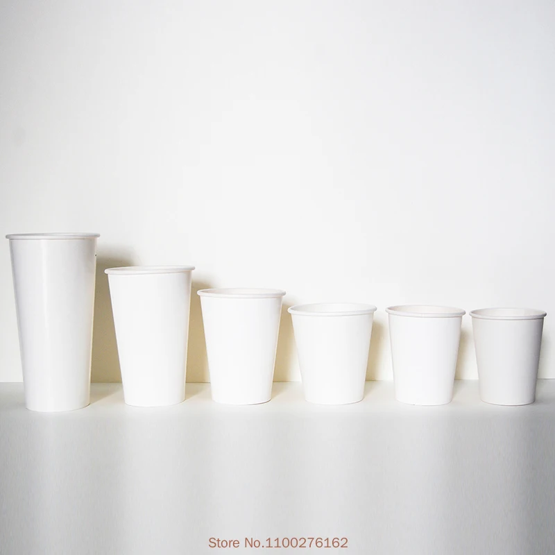 100ml Small Paper Cup White Coffee Cup Tea Milk Disposable Party Supplies 100pcs/pack