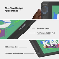 HUION Kamvas 16 (Gen 3) Drawing Tablet with Screen 15.8 Inch Canvas Glass Graphic Drawing Monitor 99%sRGB 16384 PenTech 4.0 2