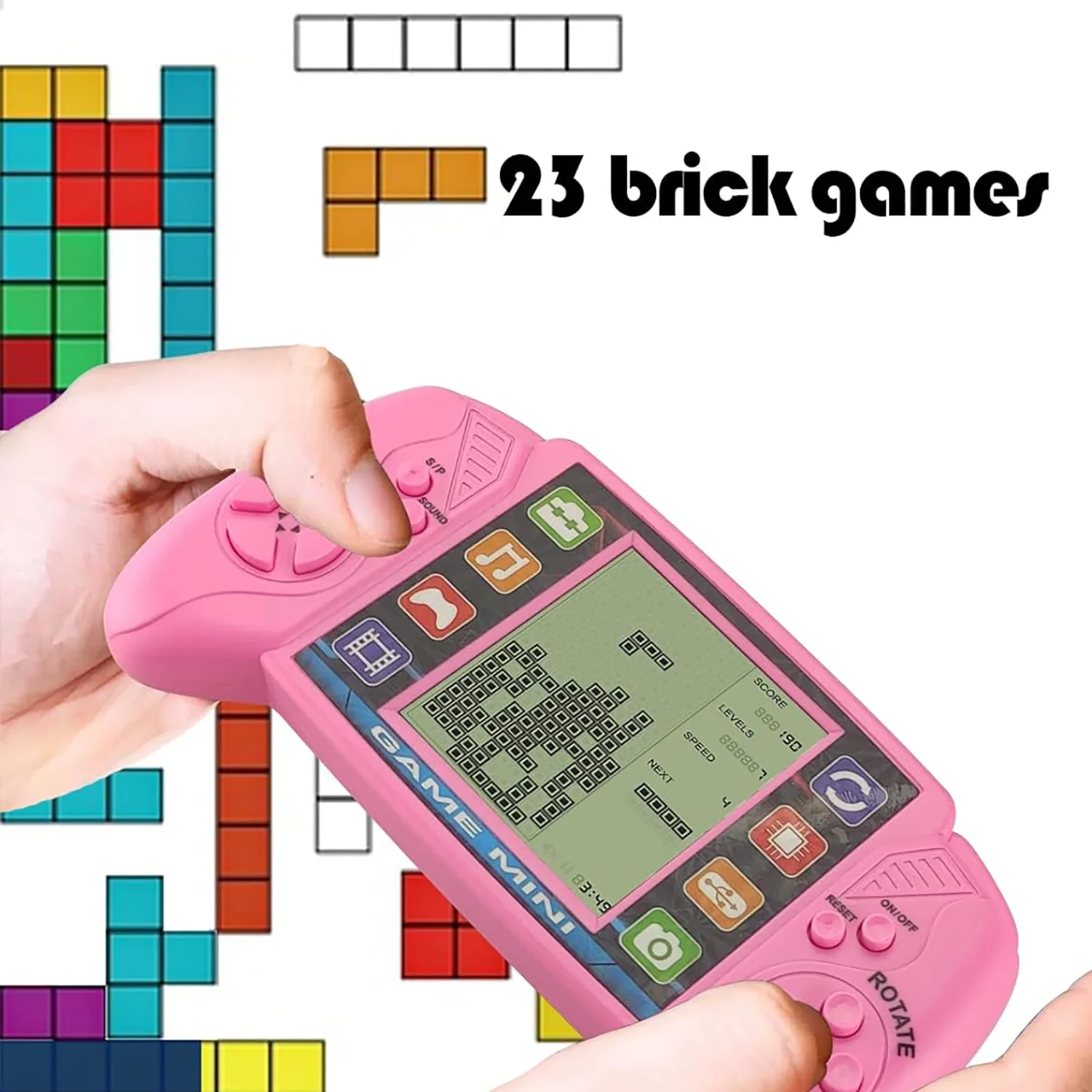 Mini Portable Retro Handheld Console Children Classic Pocket Nostalgic Play BRICK Game Machine Educational Toys Puzzle Game