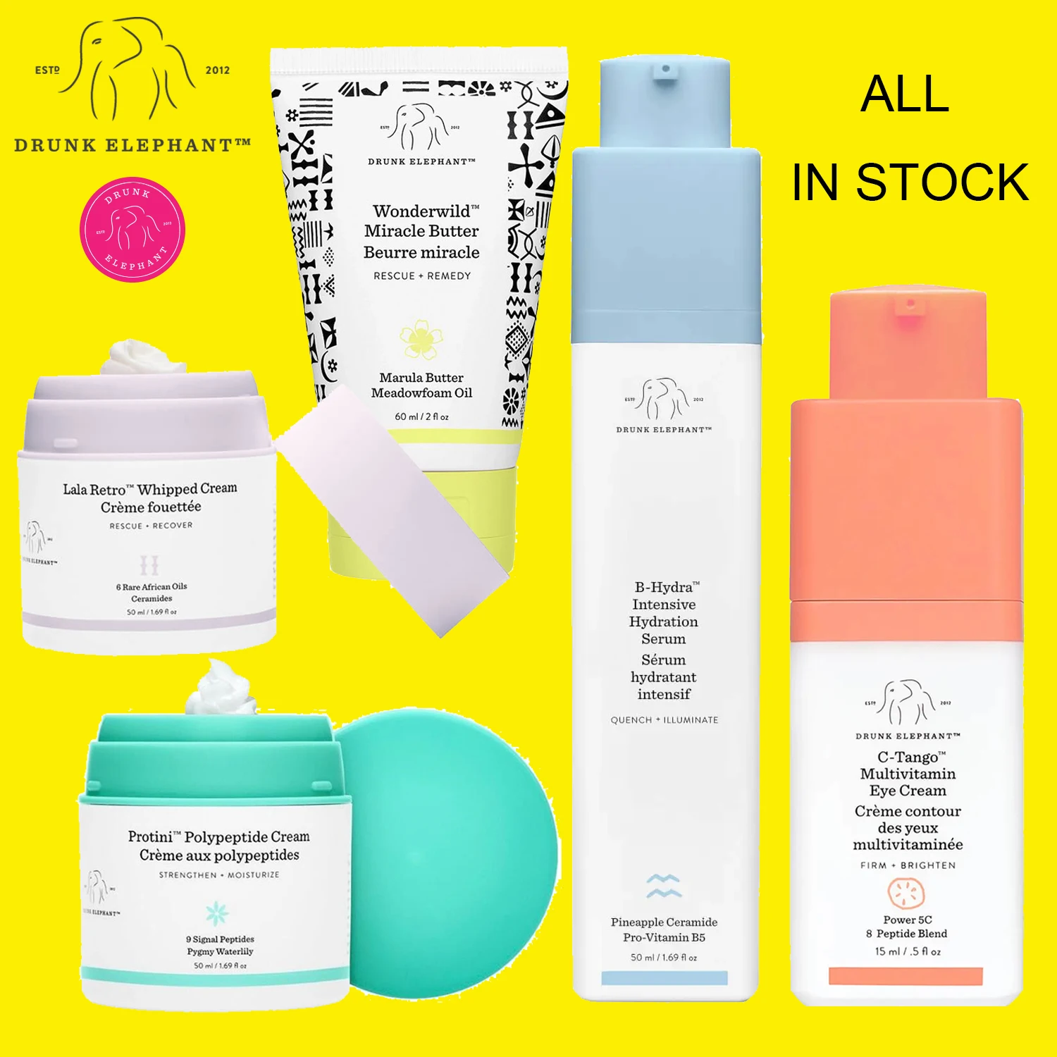 Drunk Elephant Skin Care Protini Polypeptide / Lala Retro Whipped Cream
