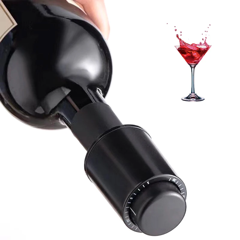 Nuovo tappo per bottiglia di vino sottovuoto Conservazione sigillata Tappi per vino con memoria sottovuoto Strumenti da bar stile push Articoli da bar Tappo per vino rosso Mantieni fresco
