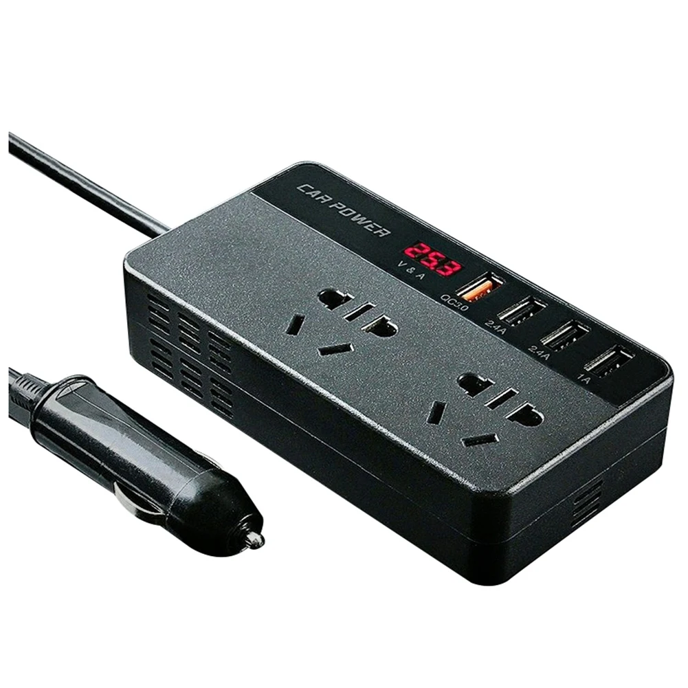 

Car Power Inverter Power Pure Sine Wave DC 12V 24V to AC 220V USB Car Transformer Convert Charging