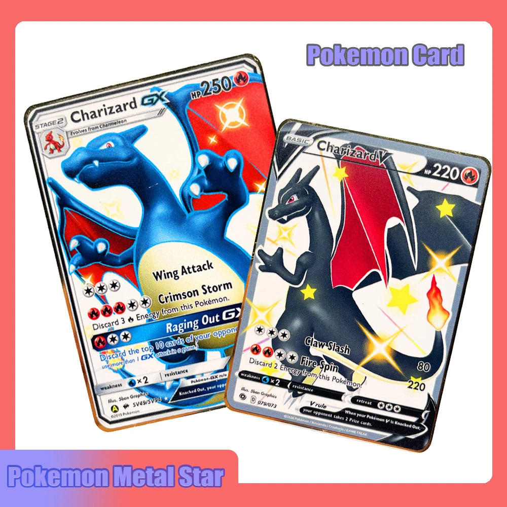 22 Gold Pokemon Cards English Vmax Super Master Pokemon Gold Card Pokemon Cards Original Metal Cards For Children Toys Hobbies Game Collection Cards Aliexpress