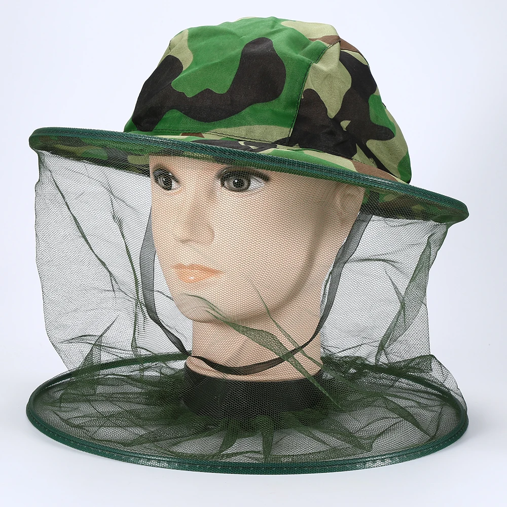 Beekeeping Suit Beekeeping Clothing Camo Beekeeping Hat Head Face Protection Veil Mask Bug Insect Anti-mosquito Safety Prevention Head Net