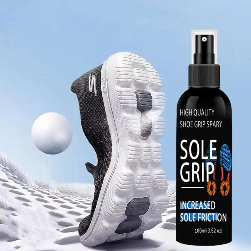Sports Shoe Grip Spray 100ml Basketball Shoe Bottom Sole Spray Shoe Traction Enhancer Basketball Court Shoe Grip For Sneaker 2