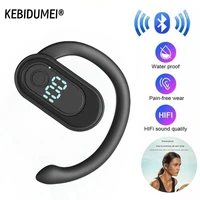 Wireless Headphone Bluetooth 5.4 Handsfree Noise Canceling 180 ° Rotatable Sports Digital Display Earphones Single Ear Earhook 1