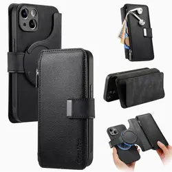 Premium Removable Flip Wallet Phone Case - Ultra Protection with Card Slots & Stand Function for Honor Play 6C (Black)