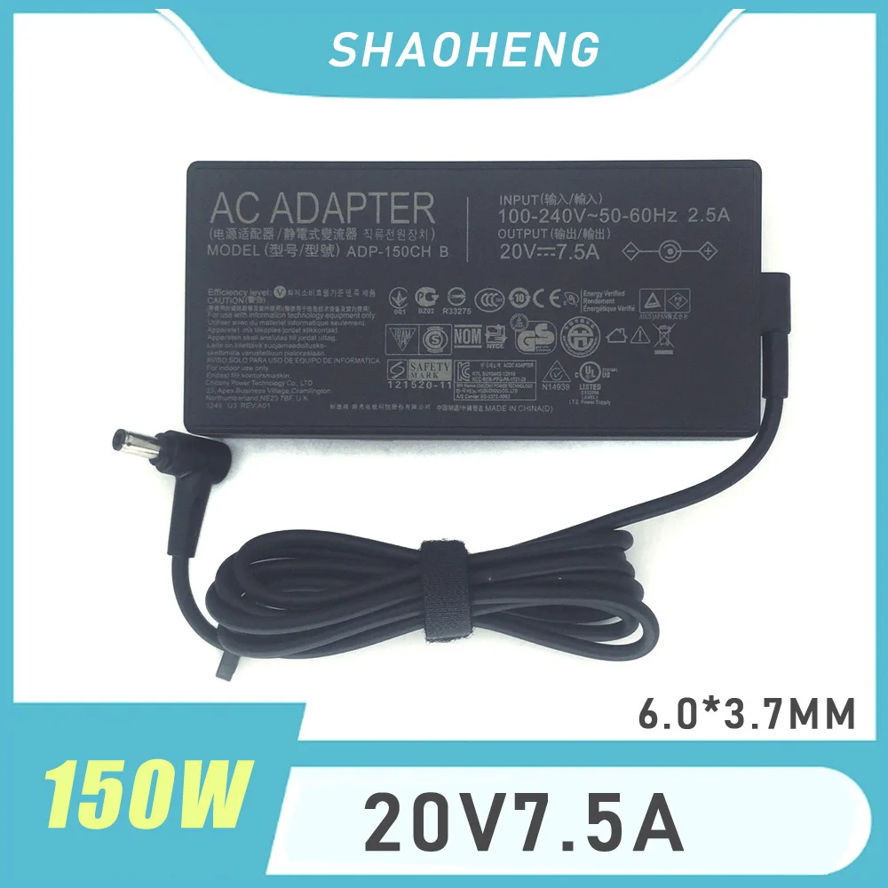  150W 20V 7.5A AC 어댑터 충전기 (아수스 ROG G531GT G731GT FX505GT FX505DD FX505DT 노트북용 전원 공급 장치)