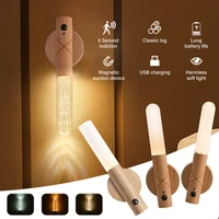 LED USB Night Light Magnetic Wall Lamp Intelligent Light Sensor Control Night Light Closet Light Home Bedroom Table Move Lamp 1