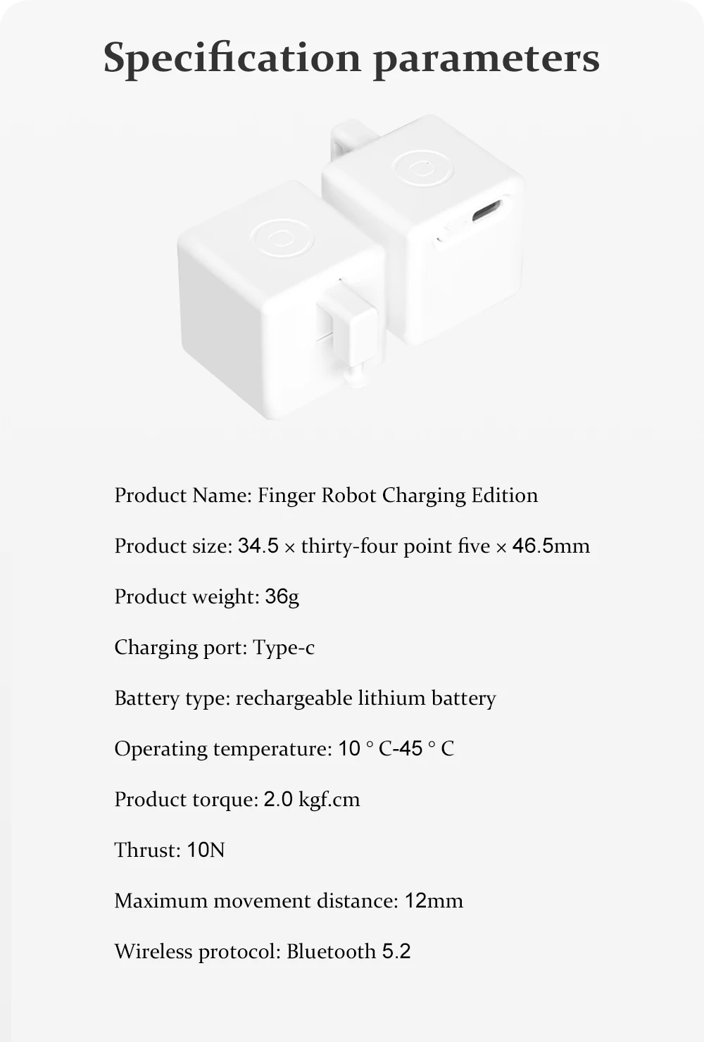 Description Picture 3 of itemTuya Blue-tooth 5.2 Plus Smart Fingerbot Switch Button Pusher Smart Life Timer Voice Control Works With Alexa Assistant Home