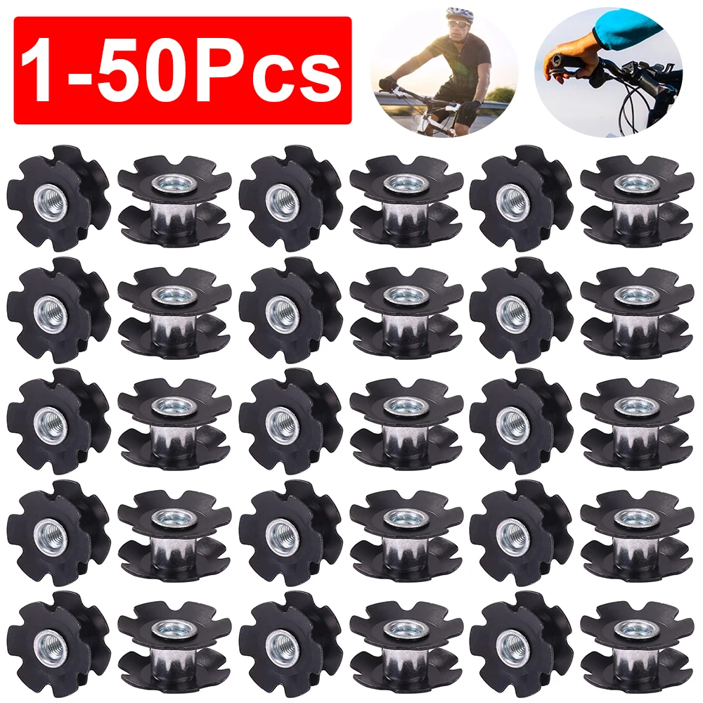 1-50Pcs Steerer Plug MTB Fork Road Bicycle Part Bicycle Star Nut 28.6mm MTB Road Bike Front Fork Headset Steer Fastening Bolts