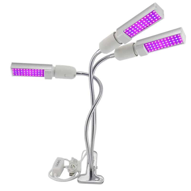 Description Picture 4 of item3-HEAD LED grow Light indoor plants red blue phyto Lamps Growth flower Bulbs Holder Fitolampy Clip for cultivo grow tent box