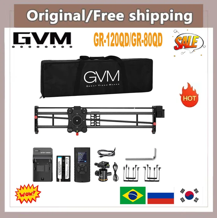 GVM GR 120QD 120cm/GR 80QD 80cm Motorized Camera Slider Track Slider