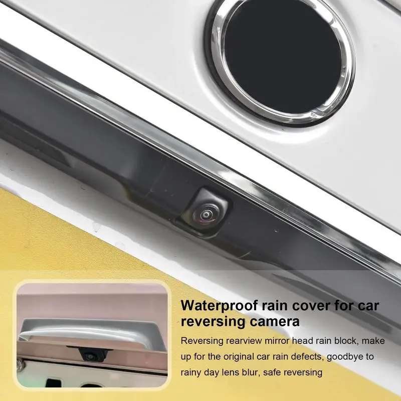 Car Reverse Camera Rain Shield Car Reversing Mirror Camera Rain Shade Cover Rainproof Waterproof