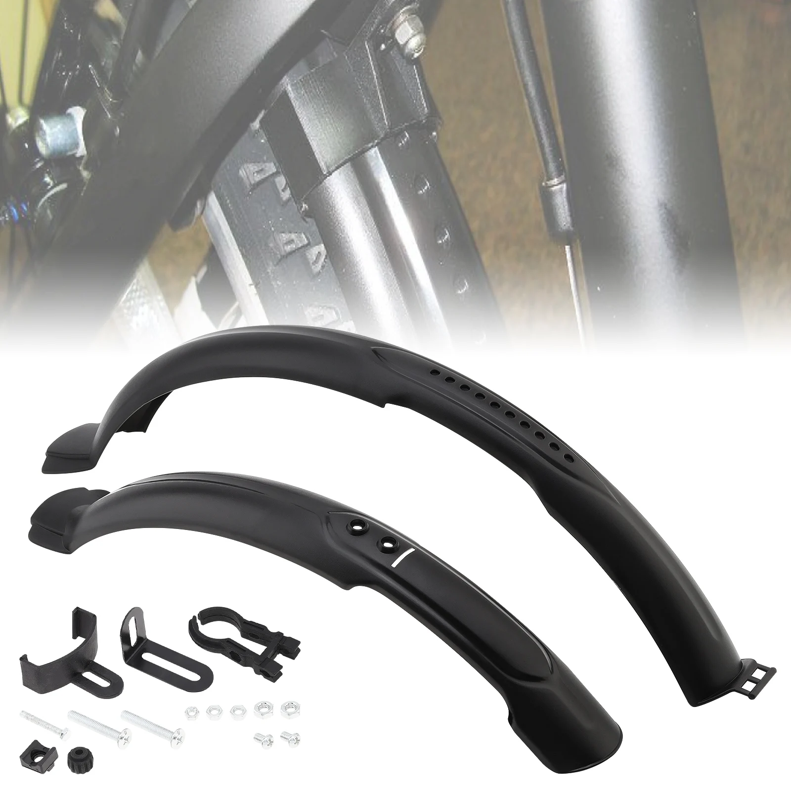 Synthetic Plastic Foldable Adjustable Bicycle Mudguard for 26 Inch Bikes 2pcs/set